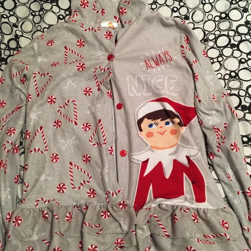 Girls Elf On the Shelf PJ Top! L